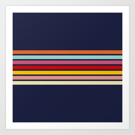 Barama - Classic Colorful Retro Stripes Art Print