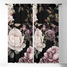 Vintage Floral Botanical Pattern Blackout Curtain