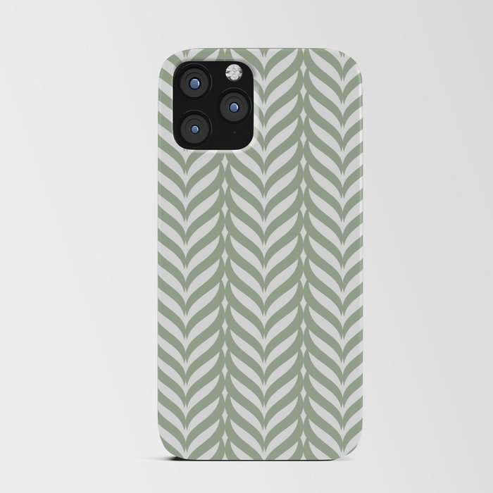 Green Woven Pattern iPhone Card Case
