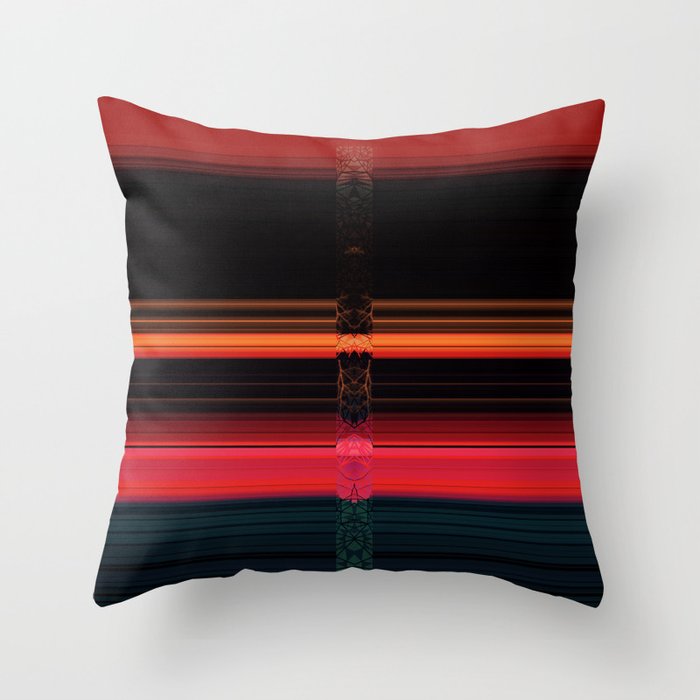 Bright Red Stripes With A Twist Throw Pillow By Artaddiction45
