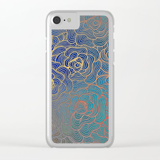 Abstract Roses Clear iPhone Case