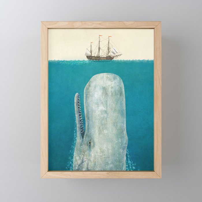 The Whale - option Framed Mini Art Print