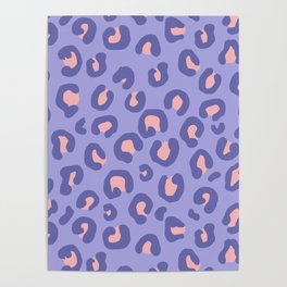 Purple Leopard Print Poster