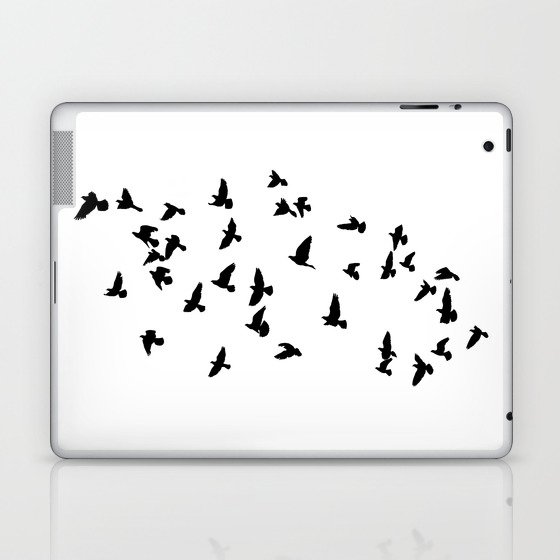 Flock of flying birds Laptop & iPad Skin