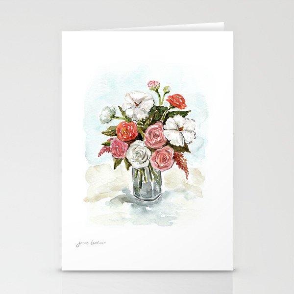 Beautiful Bouquet of Roses Stationery Cards