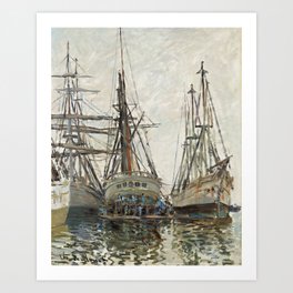 Boats by Claude Monet, 1873 Art Print