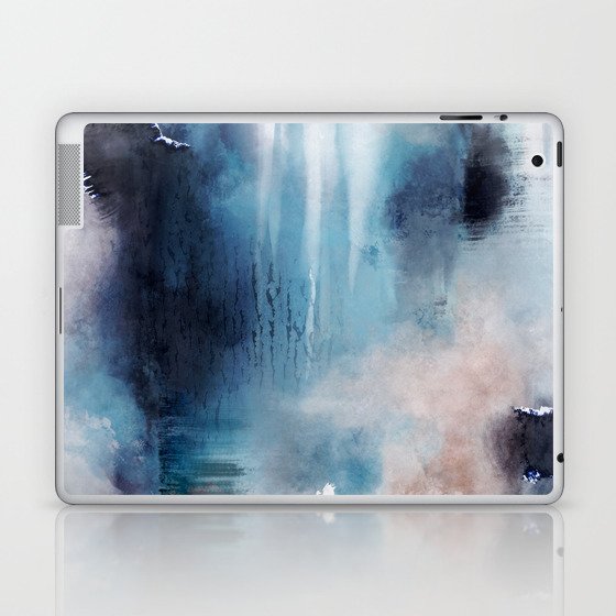Modern abstract - calm in blue Laptop & iPad Skin