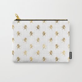 Gold Unicorn Pattern Carry-All Pouch