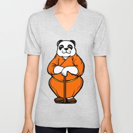 panda V Neck T Shirt