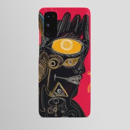 Red Night With Spirits of Life Graffiti Art  Android Case