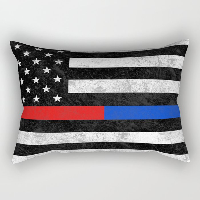 Fire Police Flag Rectangular Pillow