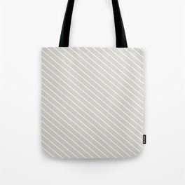 [ Thumbnail: Light Gray and Light Yellow Colored Lines/Stripes Pattern Tote Bag ]