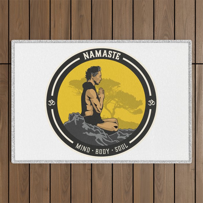 Namaste- Mind, Body, and Soul Outdoor Rug