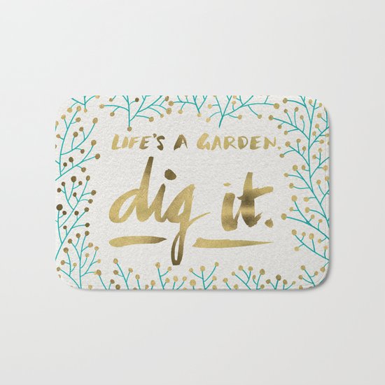 Dig It – Gold & Turquoise Bath Mat