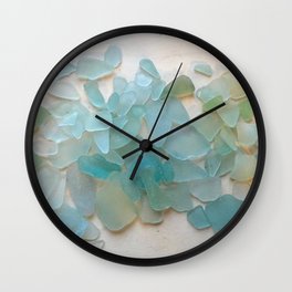 Ocean Hue Sea Glass Wall Clock