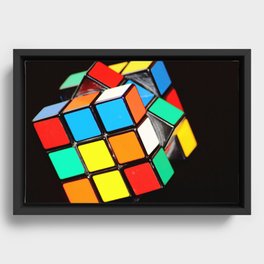 Rubik's cube Framed Canvas
