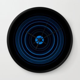 Blue Orbit Wall Clock
