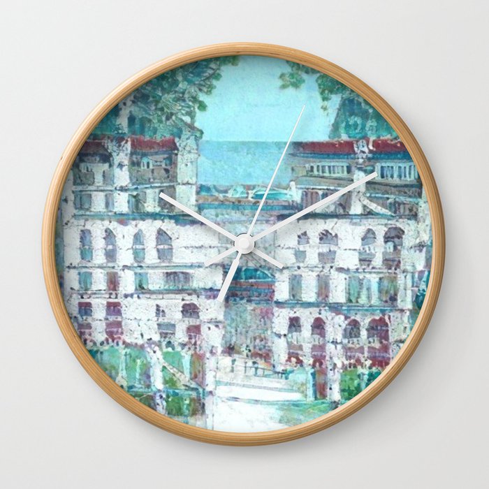 The White Houses On The Hill  Wall Clock