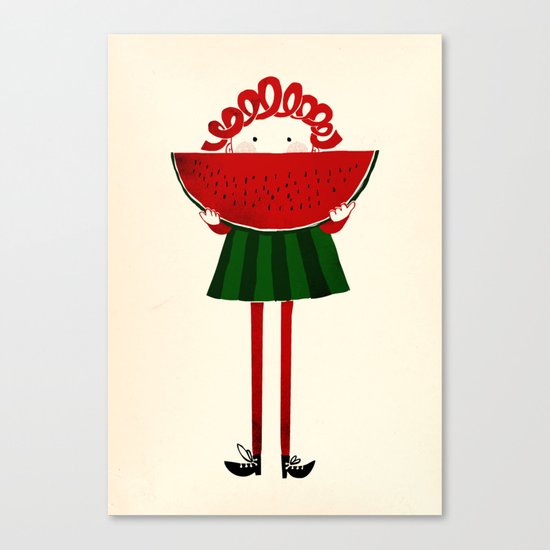Melone girl Canvas Print