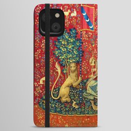 Lady and the Unicorn Sight Flemish Tapestry iPhone Wallet Case