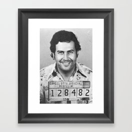 Pablo Escobar Mugshot Framed Art Print