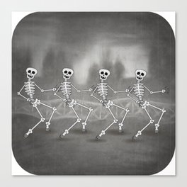 Dancing skeletons II Canvas Print