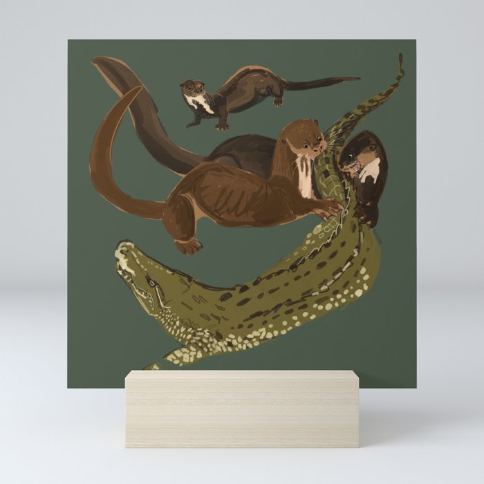 Giant otter Mini Art Print