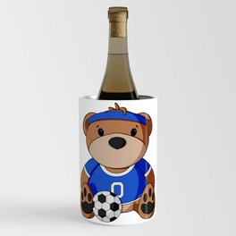 Soccer Player Teddy Bear Wine Chiller