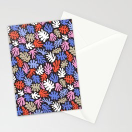 Abstract Playful Leaves Pattern Stationery Card