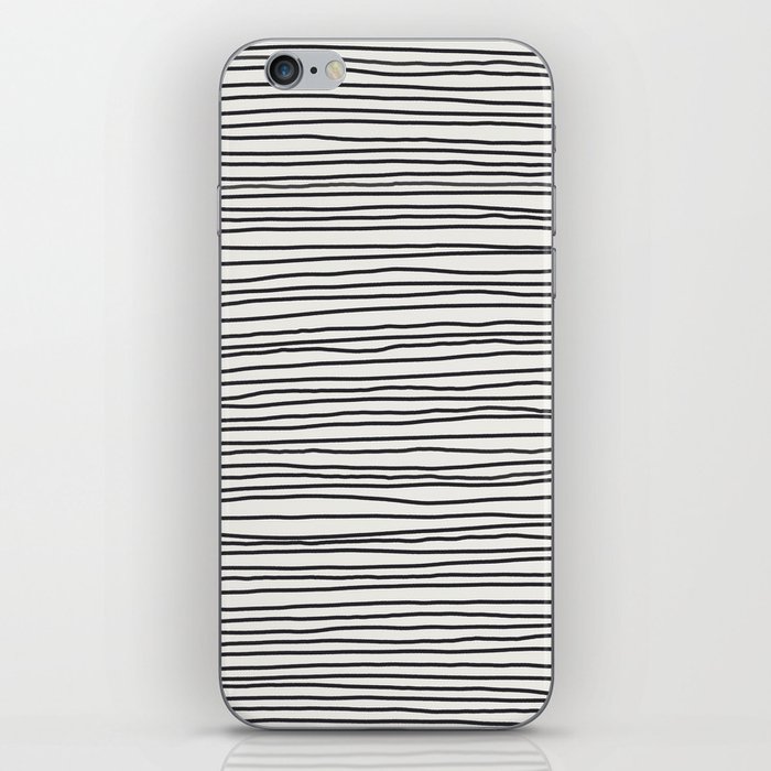 Hand-drawn Stripes in Black and White iPhone Skin