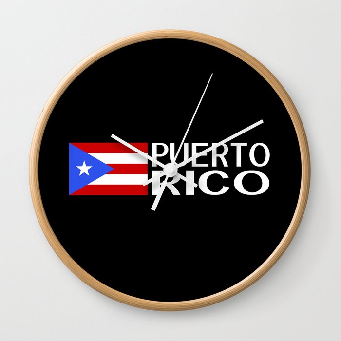 Puerto Rico Puerto Rican Flag Puerto Rico Wall Clock By