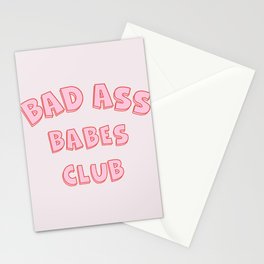 bad ass babes club Stationery Card