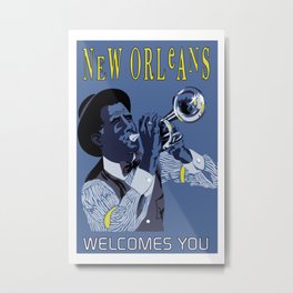 New Orleans welcomes you Metal Print