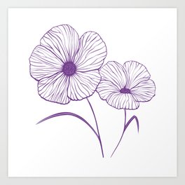 Flowers in Purple Art Print