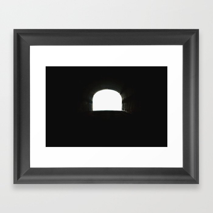Light at the end of the tunnel Framed Art Print