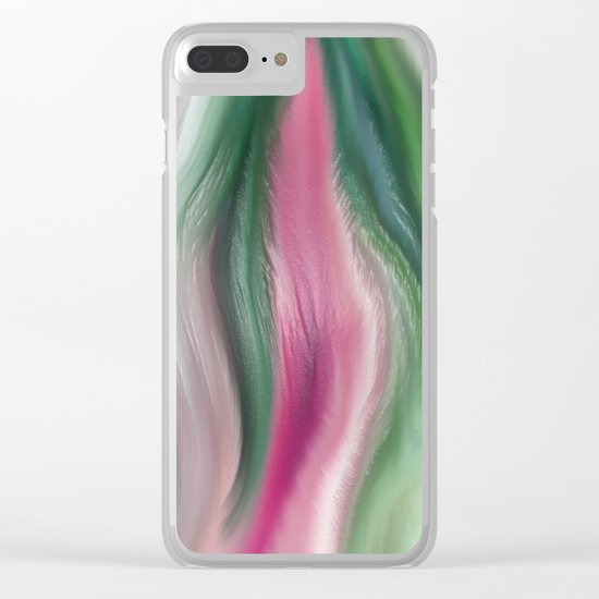 Modern abstract background or texture with flowing wavy lines Clear iPhone Case