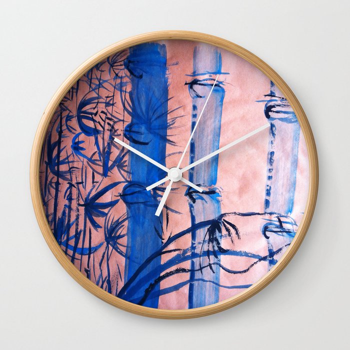 BLUE BAMBOO Wall Clock