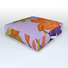 Colorful flowers 3 Outdoor Floor Cushion