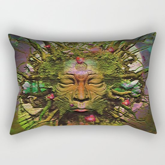 " The nature acts, the man makes. " Rectangular Pillow