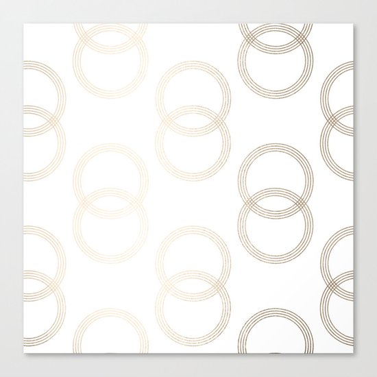 Simply Infinity Link in White Gold Sands on White Canvas Print