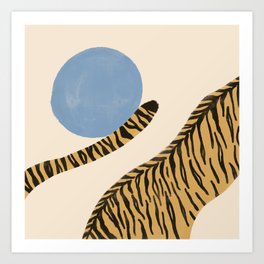 Jumping tigers  Art Print
