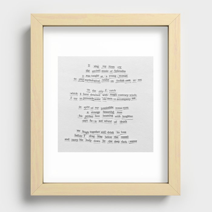 Siren Cry Recessed Framed Print