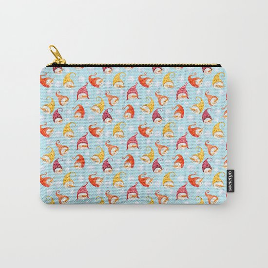 Merry christmas- happy wintertime! Beautiful little snowman pattern Carry-All Pouch