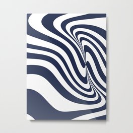 6-315-3, Navy Blue & White Messy stripes, Abstract fabric design, Boho decor, Metal Print | Digital, Pattern, Graphicdesign 