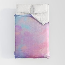 DREAMER Aesthetic Pink Clouds Comforter