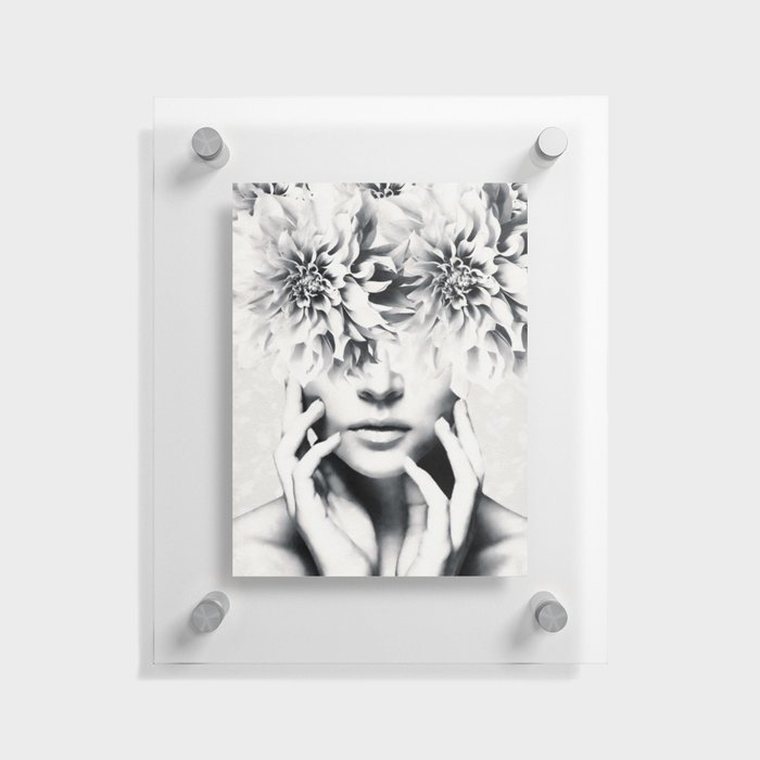 Flowers in my head Floating Acrylic Print