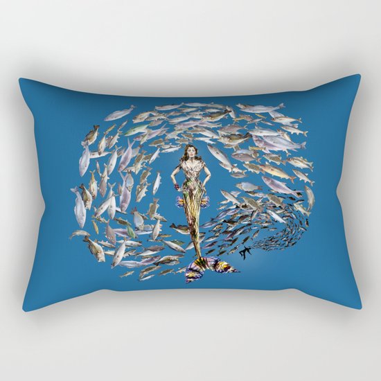 Mermaid in Monaco Rectangular Pillow