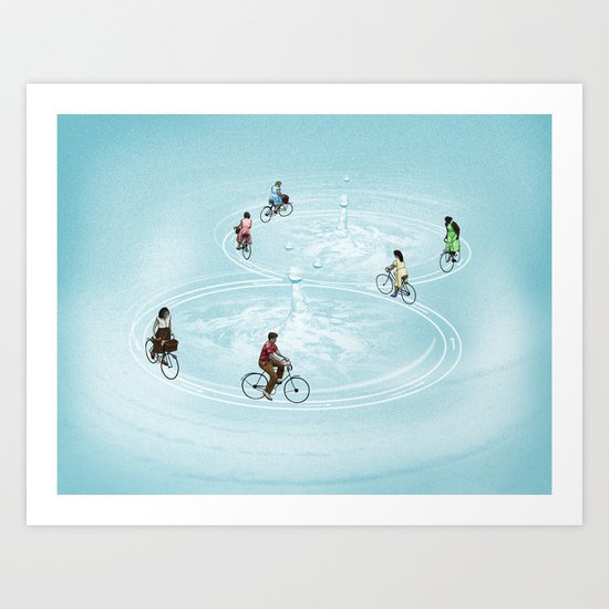 Ride On Ripples Art Print