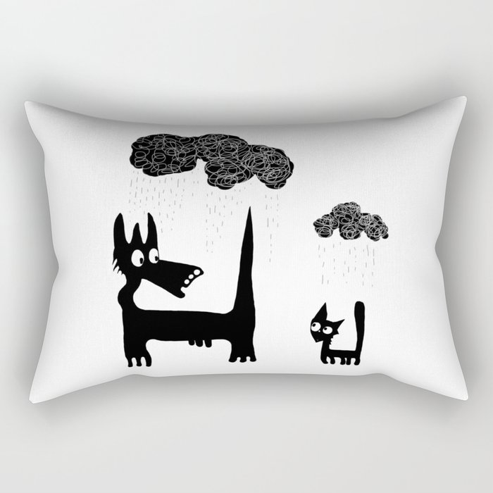 It's Raining Cats and Dogs Rectangular Pillow