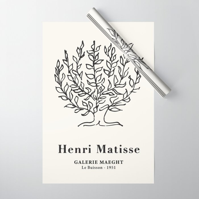 Henri Matisse 'Tree of Life' Abstract Line Art Wrapping Paper